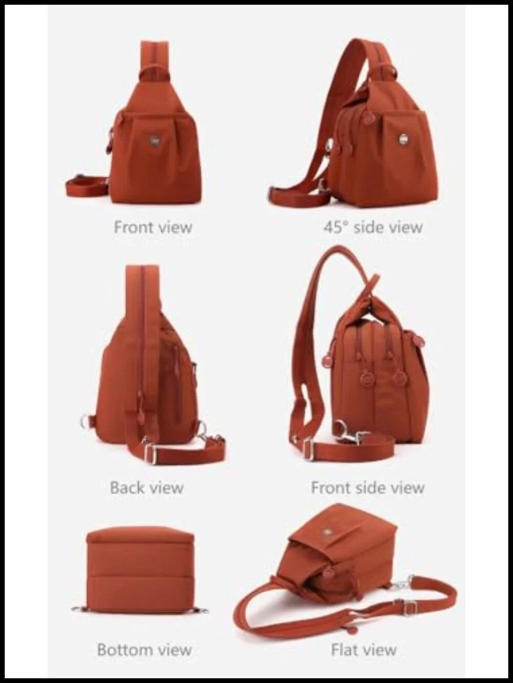 Convertible Anti-Theft Tote Backpack Crossbody, Water-Resistant Oxford, RFID,